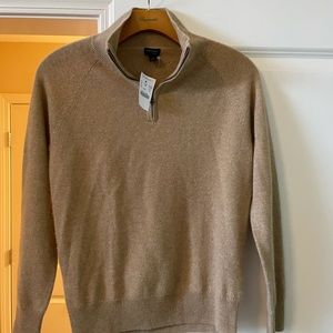 J Crew Boys' cashmere half-zip sweater